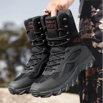 Зимняя рабочая обувь, теплые тактические военные ботинки, мужские армейские ботинки из натуральной кожи, армейская охотничья Походная Походная горная обувь M1031
