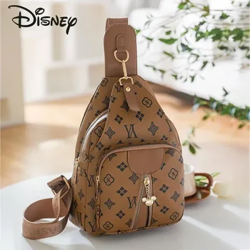 Новая женская нагрудная сумка Disney Mickey, модная и высококачественная женская сумка с принтом, роскошная и продвинутая женская сумка через плечо