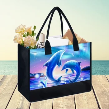 Новая классическая сумка с дельфином, повседневные женские сумки через плечо с принтом синего океана, дизайнерская роскошная сумка Sac A Mains Femme