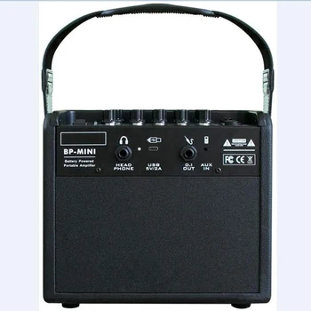 Усилитель акустической гитары COOLMUSIC BP-MINI мощностью 30 Вт, работающий от аккумулятора, динамик с перезаряжаемым эффектом реверберации, воспроизведение музыки по Bluetooth