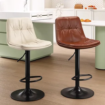 Минималистичные роскошные барные стулья Дизайнерские эргономичные металлические барные стулья Современная регулируемая мебель для салона Sillas De Barra HY
