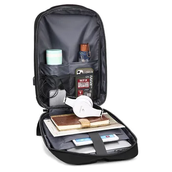 Водонепроницаемый деловой рюкзак, мужские школьные рюкзаки с USB-интерфейсом, рюкзак для ноутбука, сумки большой емкости для мужчин, рюкзаки для рюкзаков