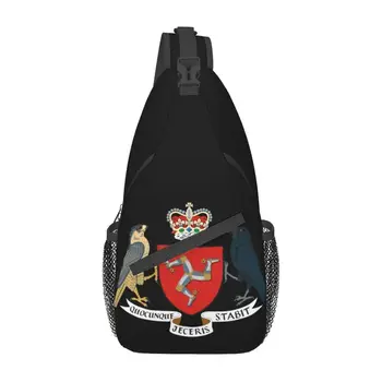 Персонализированный герб Острова Мэн, сумки-слинги, мужской крутой рюкзак через плечо, рюкзак для велоспорта, Походный рюкзак