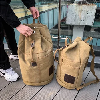 Новая модная холщовая мужская сумка, рюкзак для путешествий большой емкости, мужской и женский рюкзак для путешествий на открытом воздухе, спортивный резервуар для воды