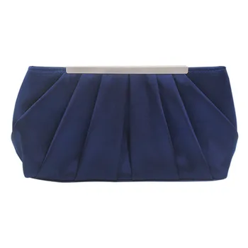 Винтажные синие атласные вечерние сумки для женщин, маленькие клатчи 2024, классическая модная сумка на цепочке через плечо, сумки для выпускного вечера и вечеринки через плечо