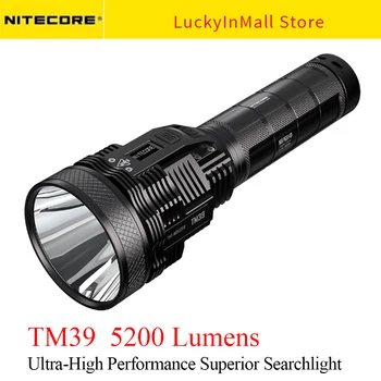 Перезаряжаемый Фонарик NITECORE TM39 5200 Люмен, Прожектор С OLED-дисплеем в режиме реального времени, Высокоэффективный Светодиодный Охотничий фонарь Trcoh