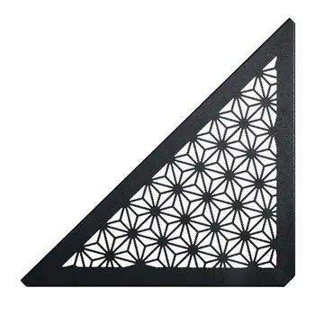 Треугольная верхняя пластина из алюминиевого сплава с рисунком черных листьев, универсальная столешница для стандартных столов и сидений для дома и