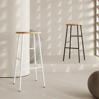 Стойка кофейного стула Современный минималистский дизайн Островной Кухонный стул Высокая Японская мебель Cadeiras Sandalye Sillas HD50BY