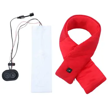 3-Ступенчатая Регулировка температуры Шарф с подогревом, Перезаряжаемые Походные шарфы из углеродного волокна, USB Нагревательный Шарф, Шаль, грелка для шеи