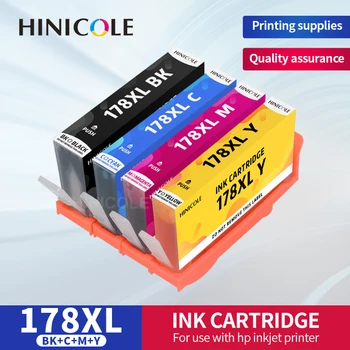 HINICOLE Для чернил HP178 Для чернил принтера HP178XL Ink 178 Photosmart B109a Photosmart 6510 7510 5510 Photosmart B8550 C5370 B211b