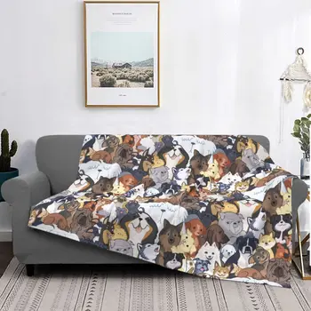 Одеяла Pupper Party German Shepard, Флисовая зимняя Милая собачка, переносное ультрамягкое покрывало для дивана, покрывала для автомобиля