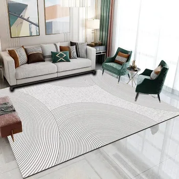 Ковер в современном минималистском стиле, Очень большой мягкий нескользящий коврик, Противообрастающий, Роскошный коврик для пола, ковры для гостиной, спальни