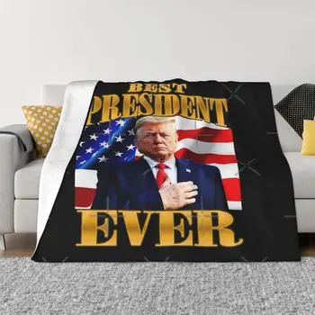 Лучший президент в истории Дональд Трамп, одеяло, покрывало на кровать, Плюшевый чехол для дивана на зиму