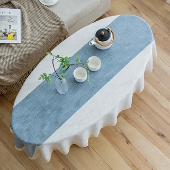 2022 Новая скатерть для чайного столика с утиным яйцом, овальная скатерть для чайного столика
