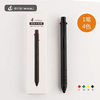 Четырехцветная гелевая ручка TERCEL Multicolor Pen 0.5 Студенческая многофункциональная ручка 1ШТ