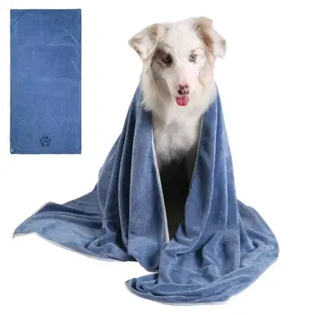 Полотенце для душа для домашних животных, Быстросохнущее водопоглощающее полотенце для купания собак, Гибкое полотенце для душа для собак, предметы первой необходимости для ванной в автомобиле