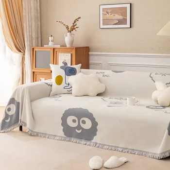 Чехол для дивана, полное покрытие, четырехсезонный универсальный чехол для дивана, защищающий от кошачьих царапин, полотенце для дивана, противоскользящее полотенце для дивана
