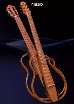 Гитара Smart Mute из красного дерева, фолк-классический кроссовер, нейлоновая электрогитара для начинающих