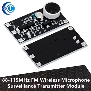 88-115MHz FM Беспроводной Микрофон Модуль Передатчика Наблюдения Плата Для Arduino Регулируемый Конденсатор Постоянного Тока 2V 9V 9mA Напряжение