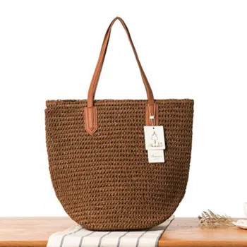 Новая женская тканая сумка из травяной вязки в этническом стиле Sen travel, пляжная сумка для отдыха, комплектация