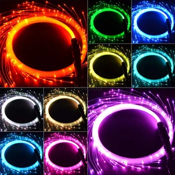 Светодиодный оптоволоконный хлыст 1/36 цвета, ультраяркий, перезаряжаемый через USB, 180 см, светящийся танцевальный хлыст для вечеринки, световое шоу, Музыкальный фестиваль EDM
