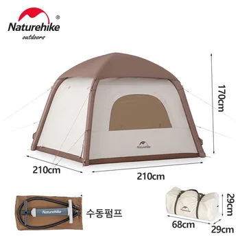 Воздушная палатка Naturehike, глампинговая надувная палатка на 3 человека, переносная палатка для вечеринок, открытый кемпинг, Семейная туристическая палатка, навес, палатка