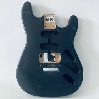 Звукосниматели AB807 SSH Незаконченный корпус гитары ST Матово-черного цвета из массива липы Запчасти для гитары своими руками для ремонта и замены