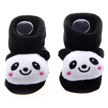 4X Панда - неотразимо милые 3D носки-пинетки для маленьких мальчиков и девочек, противоскользящие 0-12 месяцев