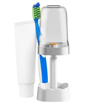 Держатель зубной щетки с крышкой Портативная подставка для зубной щетки Подстаканник для электрической зубной щетки Кисти для макияжа Аксессуары для ванной комнаты