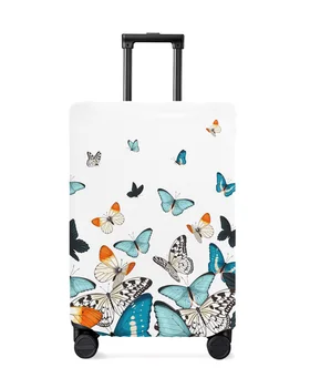 Пасторальная Бабочка Градиентный чехол для багажа Эластичный чехол для чемодана Чехол для пыли для багажа для 18-32-дюймового дорожного чемодана