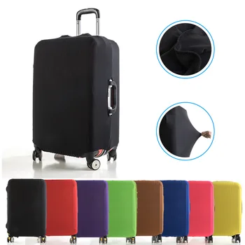 Черный защитный чехол для багажа из эластичной ткани, защита чемодана, чехол для пыли для багажа, подходит для 18-32-дюймового чемодана.