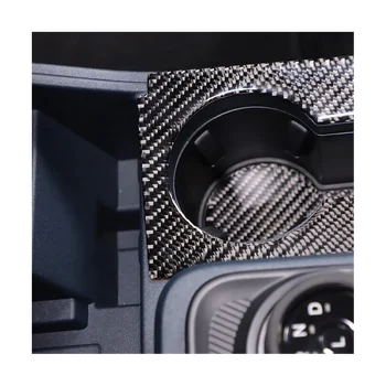 Наклейка на панель держателя чашки центрального управления для Ford Maverick 2022 2023 Аксессуары - Мягкое углеродное волокно