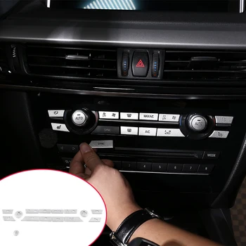 Автомобильный стайлинг Кнопка регулировки громкости автомобиля для BMW X5 X6 F15 F16 2014-19 ABS Кнопка кондиционирования воздуха Наклейка Крышка Украшение автомобиля