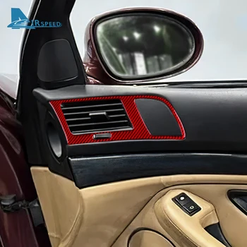 Для BMW 5 серии M5 E39 1998 1999 2000 2001 2002 2003 Наклейка из настоящего углеродного волокна, дверца автомобиля, Воздуховыпуск, Аудио Динамик, крышка панели