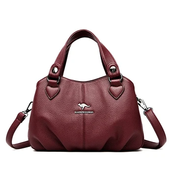 3 Слоя дамских сумок большой емкости, сумка-мессенджер из искусственной кожи, дизайнерская высококачественная сумка для покупок через плечо для женщин