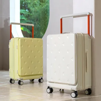 Багаж для мужчин и женщин, Новый 20-дюймовый посадочный ящик, открывающийся спереди, маленький чемодан с паролем 24 