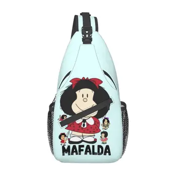 Крутые сумки-слинги Mafalda для путешествий, мужской мультяшный рюкзак через плечо, наплечный рюкзак