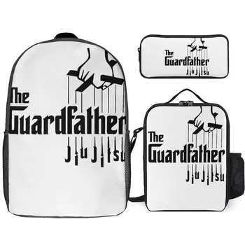Джиу-джитсу Отец-страж, необходимый для безопасного уютного походного набора 3 в 1, 17-дюймовый рюкзак, сумка для ланча, сумка для ручек, лидер продаж для путешествий