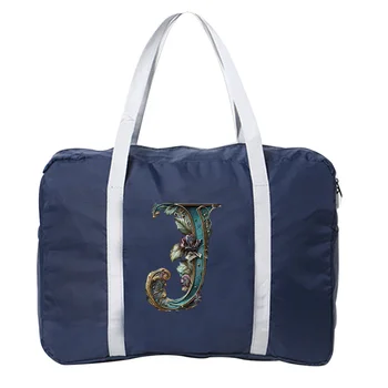 Дорожная сумка для женщин, сумка для ручной клади с графическим буквенным принтом, сумка большой емкости, вещевой набор на ночь для женщин и мужчин