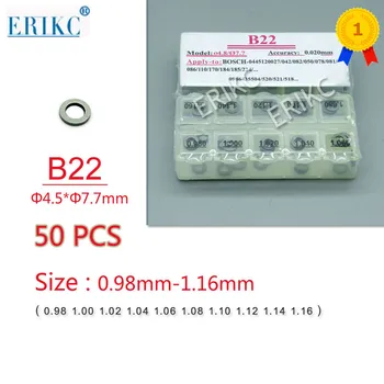 50ШТ Прокладки регулировки Форсунок ERIKC High B22 Размер 0,98 мм-1,16 мм Точность Регулировки Прокладок Форсунок Common Rail для Bocsh