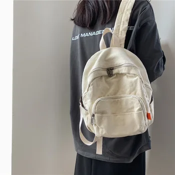Школьный женский корейский рюкзак Harajuku, старый холщовый рюкзак для студентов, выстиранный в стиле Харадзюку, ins, Винтажный рюкзак для путешествий