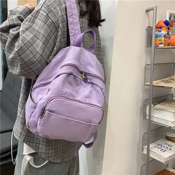 Школьный женский корейский рюкзак Harajuku, старый холщовый рюкзак для студентов, выстиранный в стиле Харадзюку, ins, Винтажный рюкзак для путешествий