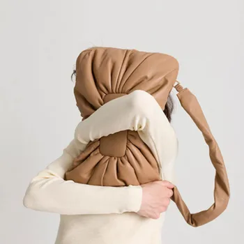 Дизайнерские женские сумки через плечо, повседневная вместительная сумка-подушка, роскошная сумка через плечо из мягкой искусственной кожи, большие сумки