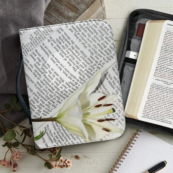 2023 Новая Мода Daffodil Word Art Библейская Сумка Практичный Библейский Футляр Кожаная Женская Сумка На Молнии Подарок для Друзей-Христиан