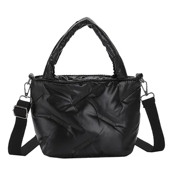 Зимние космические хлопчатобумажные сумки Модная женская сумка через плечо Sense of luxury Brand Пуховые сумки Высококачественная дизайнерская женская сумка через плечо