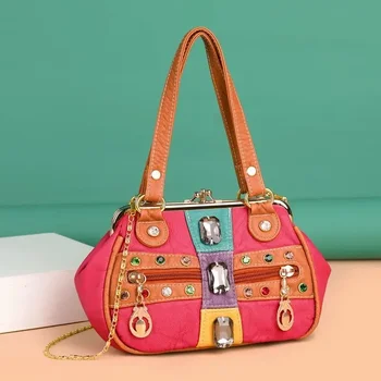 Модная женская сумка из мягкой кожи 2024 года, роскошная сумка-тоут Дизайнерские маленькие женские сумки через плечо, высококачественные женские сумки-мессенджеры