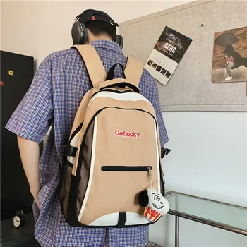 Рюкзак для студентов колледжа, школьная женская школьная сумка для подростков, девочек, мальчиков, нейлоновый рюкзак для отдыха в кампусе, Японский Корейский рюкзак