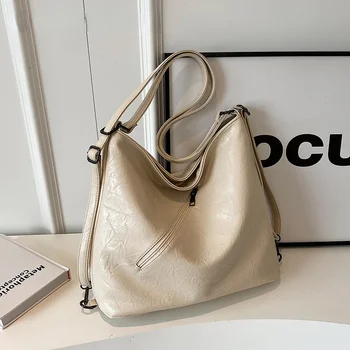 Женская сумка на молнии из искусственной кожи, новинка 2024 года, серебряная зимняя мода, женские сумки для путешествий, женские ретро-сумки-тоут