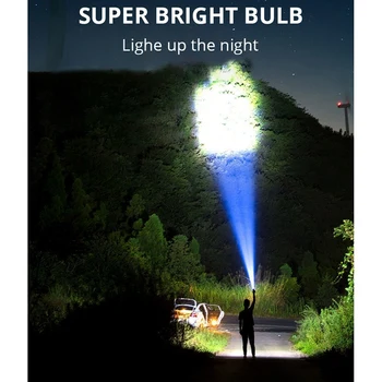 1 Комплект супер яркого фонарика, ультра Мощный светодиодный фонарь, перезаряжаемый боковой фонарь, 5LED наружный фонарик для кемпинга