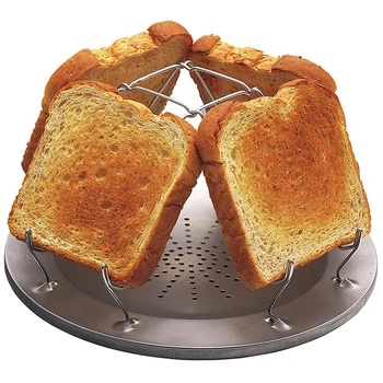 Простой портативный тостер из нержавеющей стали, тостер для кемпинга на открытом воздухе, складной портативный тостер, многоцелевая духовка, гриль для кемпинга